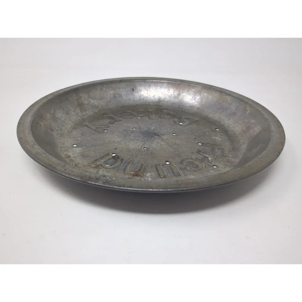 Freund Bakery Tin Metal Pie Pan 9” St Louis Missouri Kitchen‎ Jewish Decor VTG